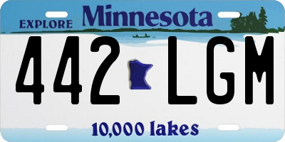 MN license plate 442LGM