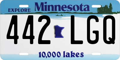 MN license plate 442LGQ