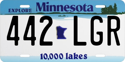 MN license plate 442LGR