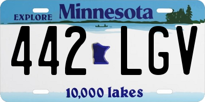 MN license plate 442LGV