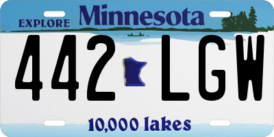 MN license plate 442LGW