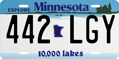 MN license plate 442LGY