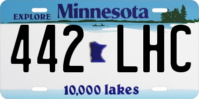 MN license plate 442LHC