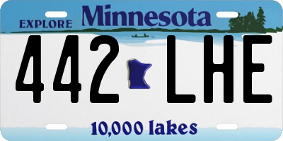 MN license plate 442LHE