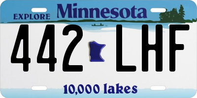 MN license plate 442LHF