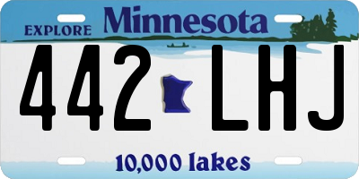 MN license plate 442LHJ