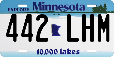 MN license plate 442LHM