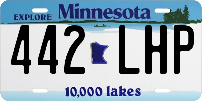 MN license plate 442LHP