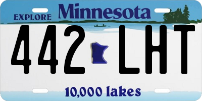 MN license plate 442LHT