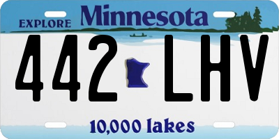 MN license plate 442LHV
