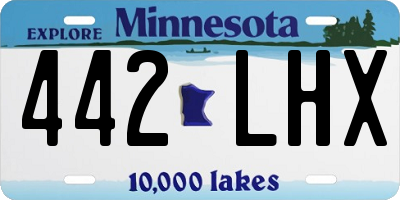 MN license plate 442LHX
