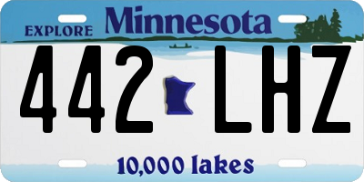 MN license plate 442LHZ