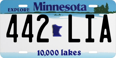 MN license plate 442LIA