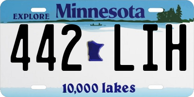 MN license plate 442LIH