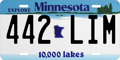 MN license plate 442LIM