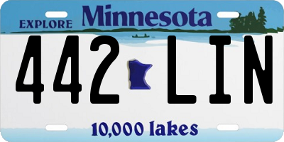 MN license plate 442LIN