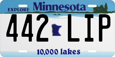 MN license plate 442LIP
