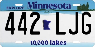MN license plate 442LJG