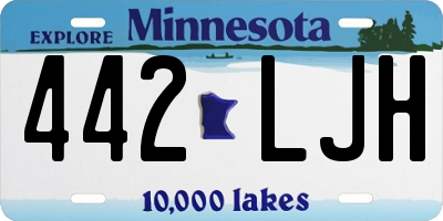 MN license plate 442LJH