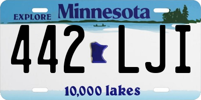 MN license plate 442LJI