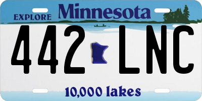 MN license plate 442LNC