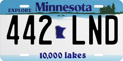 MN license plate 442LND