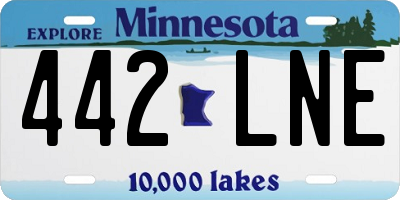 MN license plate 442LNE
