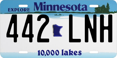 MN license plate 442LNH