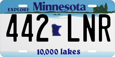 MN license plate 442LNR