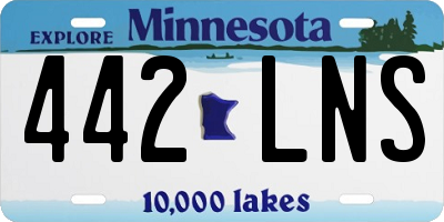 MN license plate 442LNS