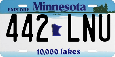 MN license plate 442LNU