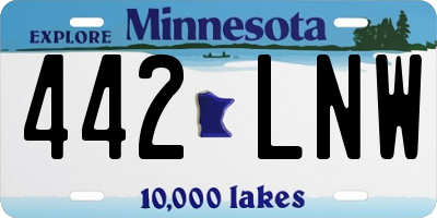 MN license plate 442LNW