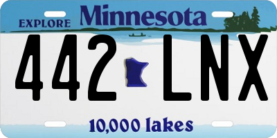 MN license plate 442LNX
