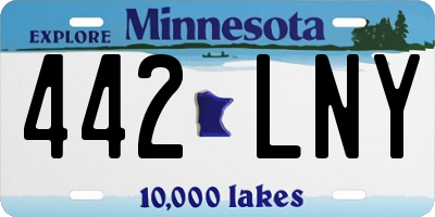 MN license plate 442LNY