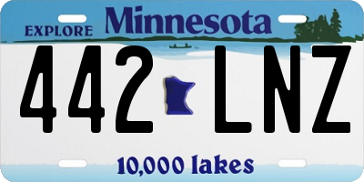 MN license plate 442LNZ