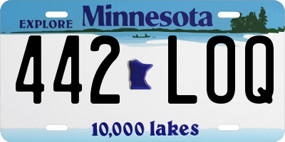 MN license plate 442LOQ