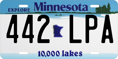 MN license plate 442LPA