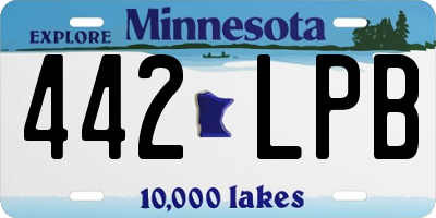 MN license plate 442LPB