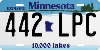 MN license plate 442LPC