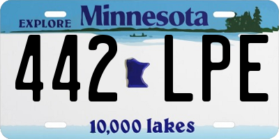 MN license plate 442LPE