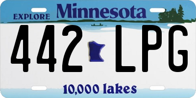 MN license plate 442LPG