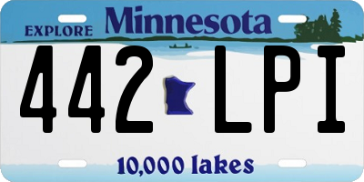 MN license plate 442LPI