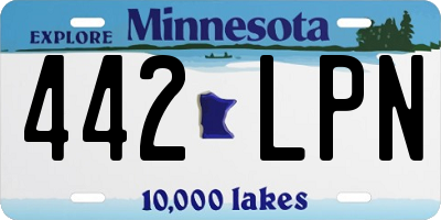 MN license plate 442LPN
