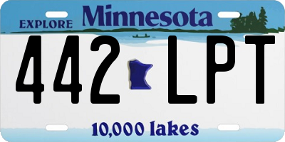 MN license plate 442LPT