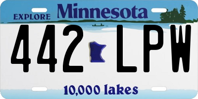 MN license plate 442LPW