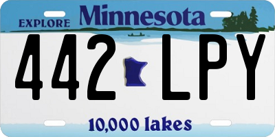 MN license plate 442LPY