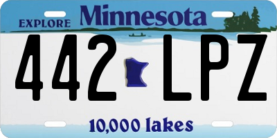 MN license plate 442LPZ