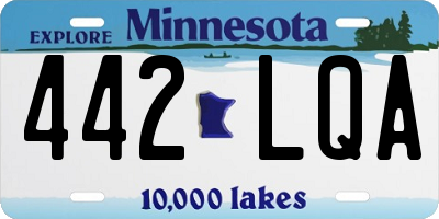 MN license plate 442LQA