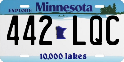 MN license plate 442LQC