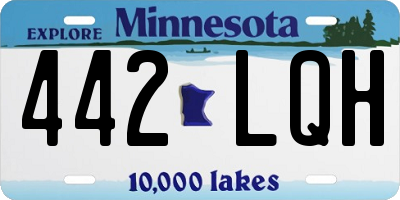MN license plate 442LQH